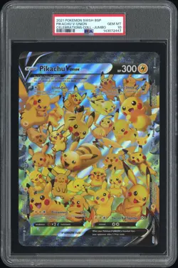 2021 POKEMON SWSH BLACK STAR PROMO PIKACHU V-UNION PSA 10 - Image 1