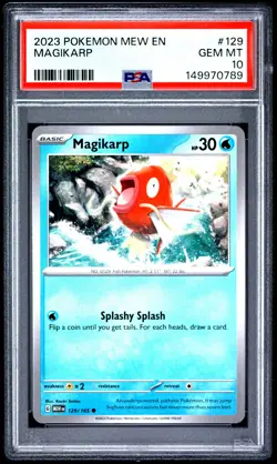 2023 POKEMON MEW EN-151 #129 MAGIKARP PSA 10 - Image 1