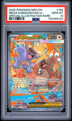 2025 POKEMON MEG EN-SPECIAL ILLUSTRATION RARE #182 MEGA KANGASKHAN EX PSA 10 - Image 1