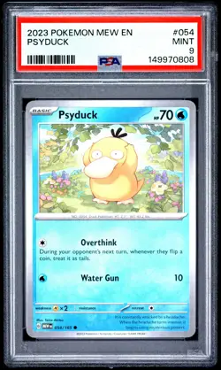 2023 POKEMON MEW EN-151 #054 PSYDUCK PSA 9 - Image 1
