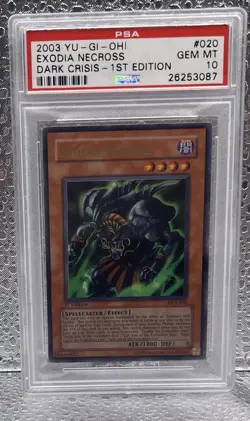 2003 Yu-Gi-Oh! Exodia Necross DCR-020 Dark Crisis 1st Edition PSA 10 - Image 1