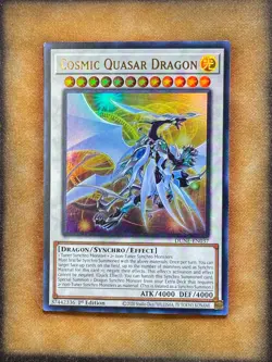 Yugioh Cosmic Quasar Dragon DUNE-EN037 Ultra Rare 1st Ed NM - Image 1