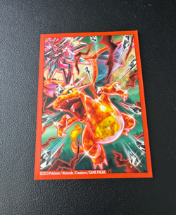 Pokemon Pikachu Rain City Showcase Promo Stamped Card EXCLUSIVE Charizard sleeve - Image 2
