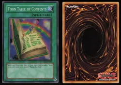 Toon Table of Contents TP6-EN002 Tournament Pack 6 Super Rare YU-GI-OH - Image 3