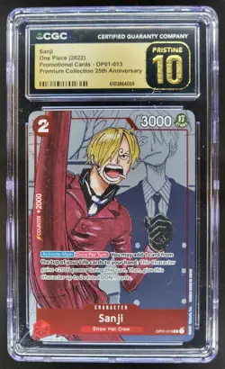 2022 ONE PIECE SANJI PROMO OP01-013 25TH ANNIV. CGC 10 PRISTINE I PT - Image 1