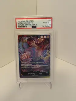 2024 ONE PIECE PROMO MONKEY D. LUFFY SEALED BATTLE VOL.2 PSA 10 - Image 1