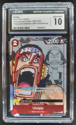 2022 ONE PIECE USOPP PROMO 25TH ST01-002 CGC 10 I PT - Image 1