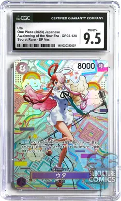One Piece CCG Awakening of the New Era Uta OP02-120 Secret Rare SP CGC 9.5 MINT+ - Image 1