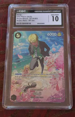 Sanji 2025 One Piece Royal Blood ST14-003 Super Rare SP. VER. CGC 10 - Image 1