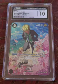 Sanji 2025 One Piece Royal Blood ST14-003 Super Rare SP. VER. CGC 10 - Image 2