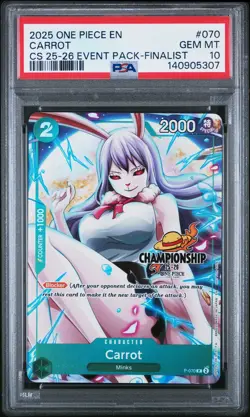 2025 ONE PIECE CHAMPIONSHIP 2025-26 EVENT PACK FINALIST #070 CARROT PSA 10 - Image 1
