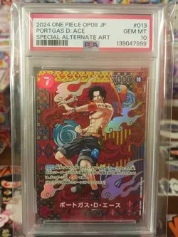 2024 One Piece OP08 Japanese Portgas D. Ace Special Alternate Art PSA 10 - Image 1