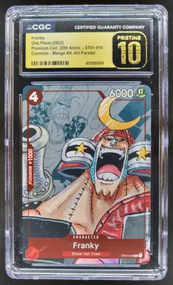 2022 ONE PIECE FRANKY MANGA ALT ART ST01-010 CGC 10 PRISTINE I PT - Image 1