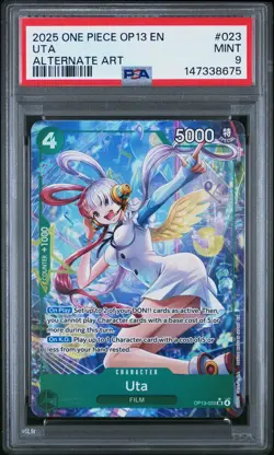 2025 ONE PIECE OP13-CARRYING ON HIS WILL ALTERNATE ART #023 UTA PSA 9 - Image 1