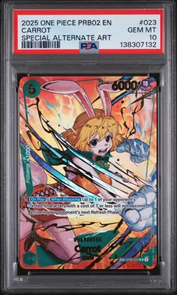 2025 ONE PIECE PRB02-PREM BOOSTER -ONE PIECE CARD THE BEST- VOL.2 CARROT PSA 10 - Image 1