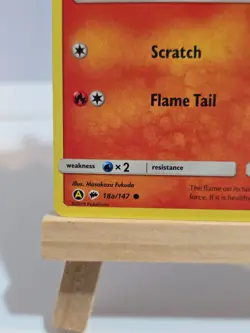 POKEMON Charmander 18/147 SM3 Burning Shadows Holo Common TCG Card - Image 5