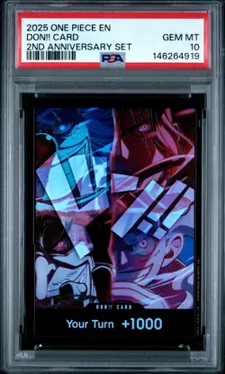 2025 ONE PIECE ENGLISH VERSION 2ND ANNIVERSARY SET DON!! CARD PSA 10 - Image 1