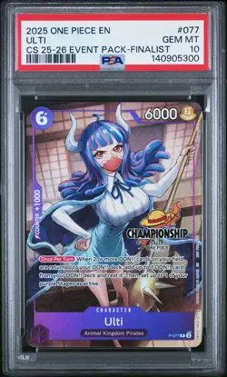 2025 ONE PIECE CHAMPIONSHIP 2025-26 EVENT PACK FINALIST #077 ULTI PSA 10 - Image 1