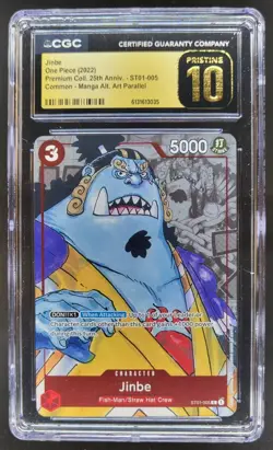 2022 ONE PIECE JINBE MANGA ALT ART ST01-005 CGC 10 PRISTINE I PT - Image 1