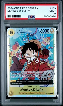 2024 ONE PIECE OP07-500 YEARS IN THE FUTURE #109 MONKEY D. LUFFY PSA 9 - Image 1