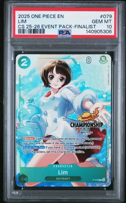 2025 ONE PIECE CHAMPIONSHIP 2025-26 EVENT PACK FINALIST #079 LIM PSA 10 - Image 1