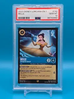 2023 Disney Lorcana: The First Chapter #142 Belle PSA 10 Gem Mint - Image 1