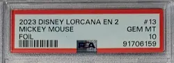 2023 MICKEY MOUSE - Friendly Face - Disney Lorcana ROFB EN 2 #13 PSA 10 GEM MINT - Image 3