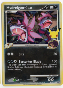 Hydreigon C LV. 61 SWSH138 Promo 25th Anniversary Stamped Pokemon Card - Image 1