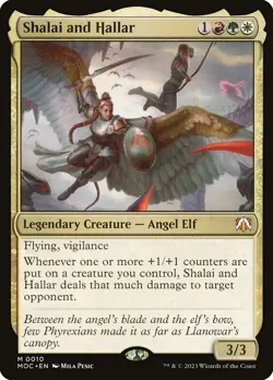 MTG - Shalai and Hallar - March of the Machine Commander - X1 - (NM) - - Image 1