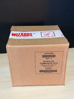 MAGIC THE GATHERING MTG FALLOUT FACTORY SEALED 4 BOX COMMANDER DECK CASE PIP B - Image 1