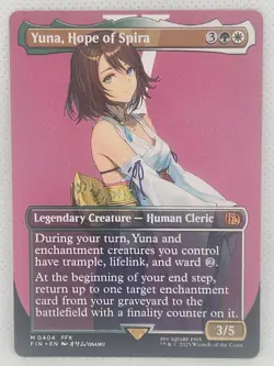 MTG / Final Fantasy - Yuna, Hope of Spira English Borderless Mythic 0404 - Image 1