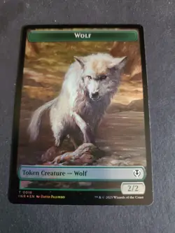 MTG - Wolf/Wolf Token (Foil) - Innistrad Remasterd NM/M Condition - Image 1