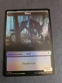 MTG - Wolf/Wolf Token (Foil) - Innistrad Remasterd NM/M Condition - Image 2
