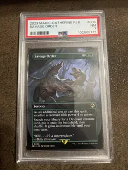 Savage Order (Borderless) Universes Beyond: Jurassic World Collection PSA 7 - Image 1
