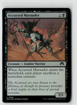 MTG Modern Horizons 3 Accursed Marauder Foil x1 NM Common - Image 1