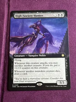 MTG High-Society Hunter (Extended Art) [Foundations] Near Mint​ - Image 1