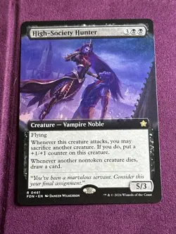 MTG High-Society Hunter (Extended Art) [Foundations] Near Mint​ - Image 3