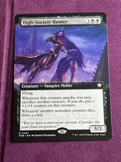 MTG High-Society Hunter (Extended Art) [Foundations] Near Mint​ - Image 4