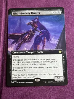 MTG High-Society Hunter (Extended Art) [Foundations] Near Mint​ - Image 5