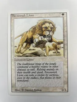 Savannah Lions - Revised Edition (1994) - Near Mint - Magic: The Gathering - Image 1