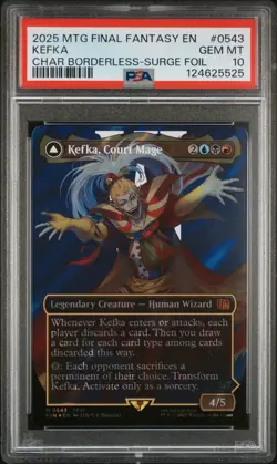 2025 MTG FF SURGE FOIL#0543 KEFKA, COURT MAGE/KEFKA, RULER OF RUIN PSA 10 - Image 1