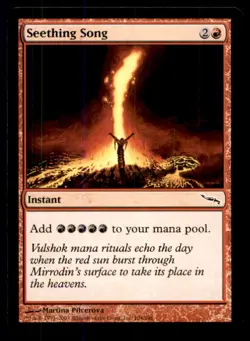 MTG Seething Song LP Light Play Mirrodin [3143] - Image 1