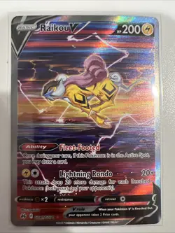 Pokemon TCG Raikou v GG41/GG70 Crown Zenith: Galarian Gallery Holo Card 2 - Image 1