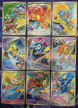 MINT *First Partner ILLUSTRATION COLLECTION* 9 CARD SET *Series 1* Pokemon - Image 1
