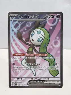 Meloetta ex SV: Black Bolt 159/086 Pokemon Card Holo - Image 1