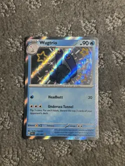 Wugtrio Shiny Rare SV: Paldean Fates 122/091 NM Pokemon Card TCG Holo - Image 1
