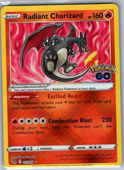 Radiant Charizard 011/078 Pokemon GO - Pokemon Card - NM - Image 1