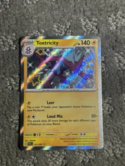 Toxtricity 141/091 Paldean Fates Shiny Holo Rare Pokemon TCG Card NM - Image 1