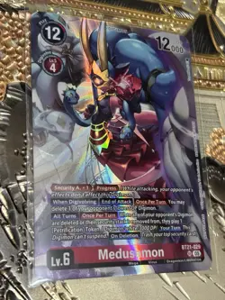 Digimon Card Game Medusamon Alternate Art Foil BT21-029 SR - Image 1