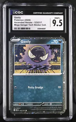 CGC 9.5 Gastly 123/217 Comos Holo Promo Ascended Heroes Pokemon Card - Image 1